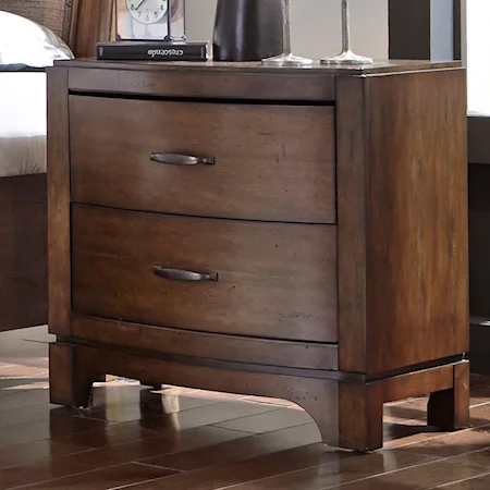 2 Drawer Night Stand with Tapered Feet